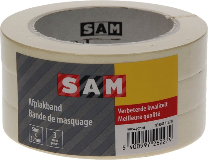 SAM Afplaktape - 3 rollen