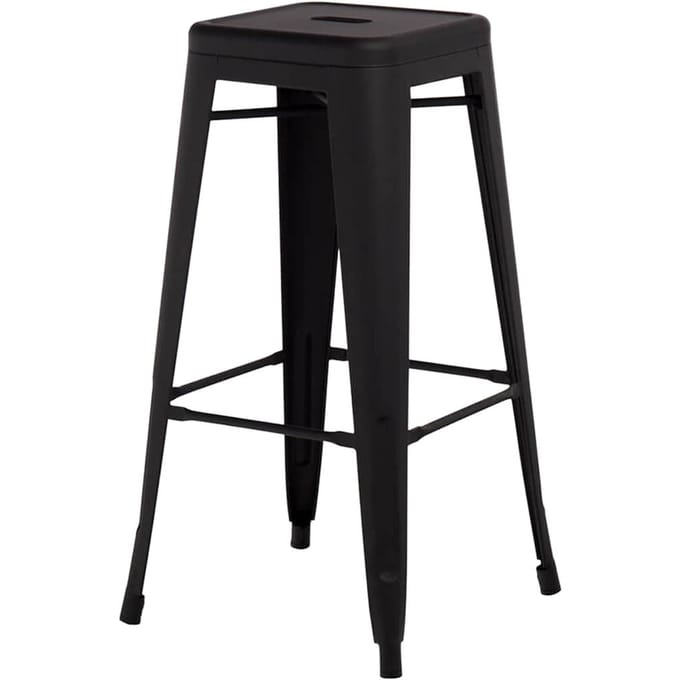 Legend Metalen barkruk mat zwart - 65 cm
