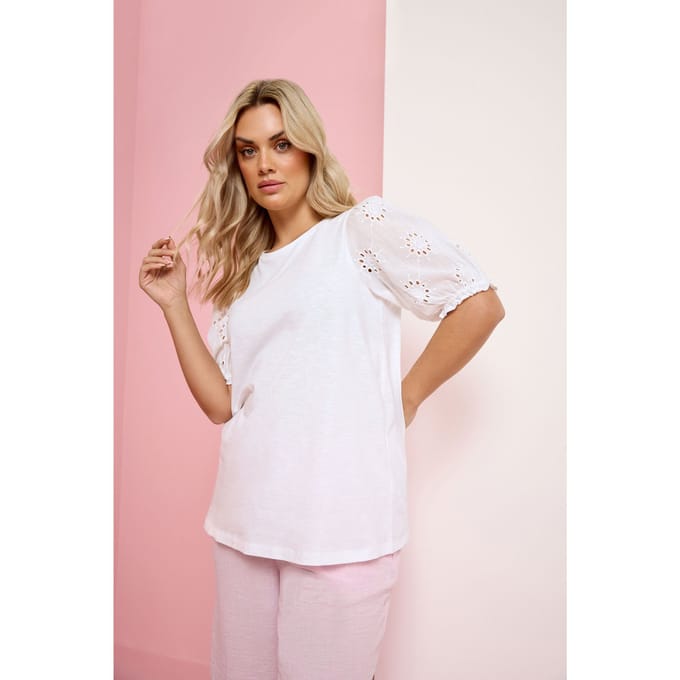 Yours Wit Tshirt Met Broderie Anglaise Size 42