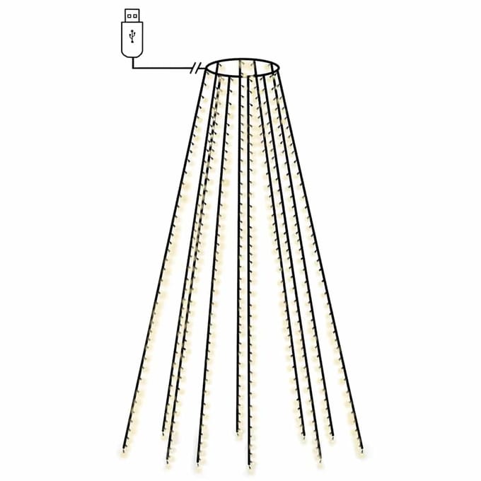 vidaXL Kerstboomverlichting met 400 LED's koudwit net 400 cm