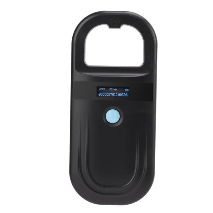 Scanner de puces électroniques pour animaux de compagnie, lecteur portable 134,2 kHz, pour chats et chiens gray