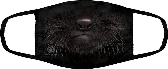 The Mountain Mondmasker Kat – Black Kitten Face – 3-Laags Katoen – Herbruikbaar