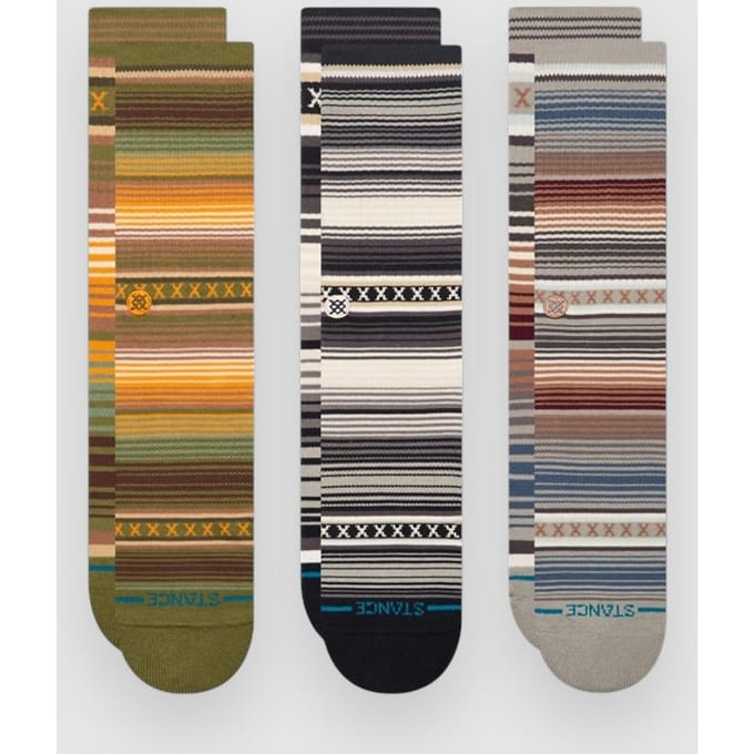 Stance Curren 3 Pack Sokken patroon