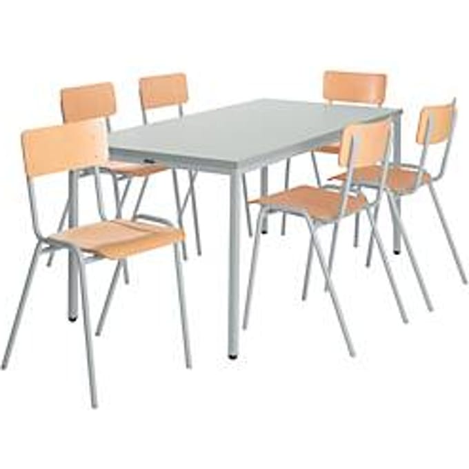 Set van 6 houten stoelen