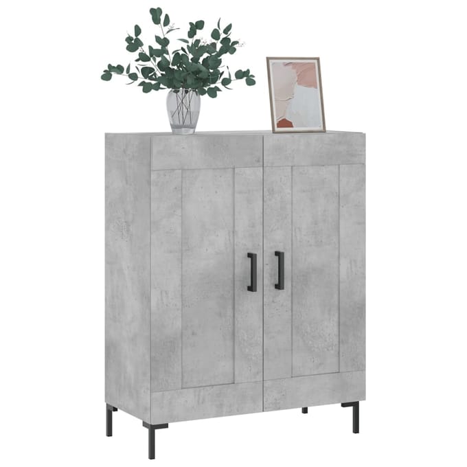 vidaXL - Dressoir - 69,5x34x90 - cm - bewerkt - hout - betongrijs