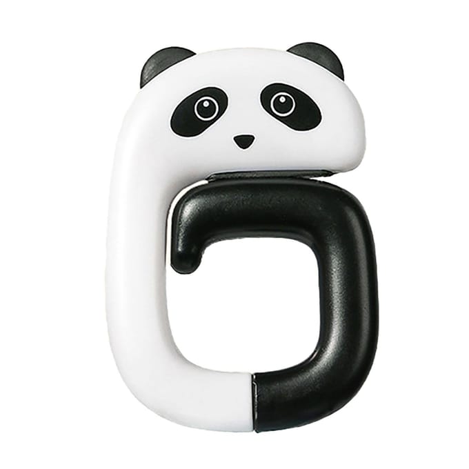 Bureaumontage Tas Houder Haak Schattig Panda Ontwerp Opvouwbaar Sterk Draagvermogen Onder Bureau black