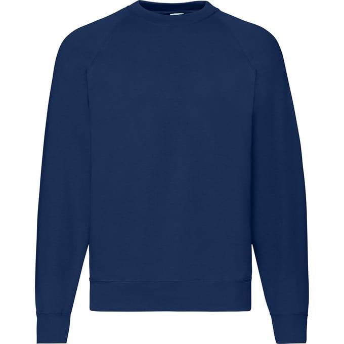 Fruit of the Loom Heren Klassiek 80/20 Raglan Sweatshirt (Marine)