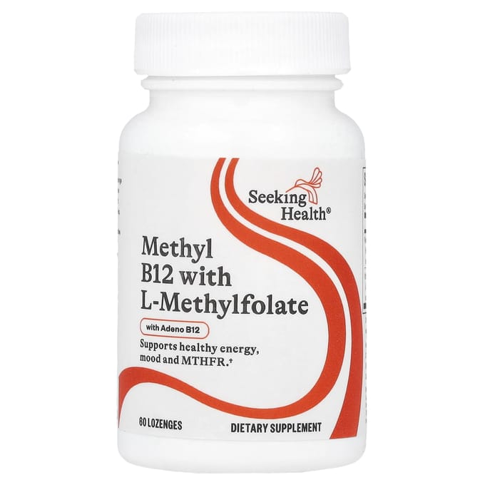 Seeking Health, Bevat Methyl B12, l-Methyl Foliumzuur, 60 Zuigtabletten
