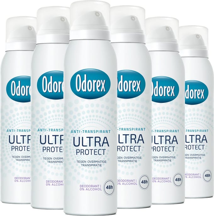 Odorex Ultra Protect Anti-Transpirant Deodorant Spray - 6x 150ml - Voordeelverpakking