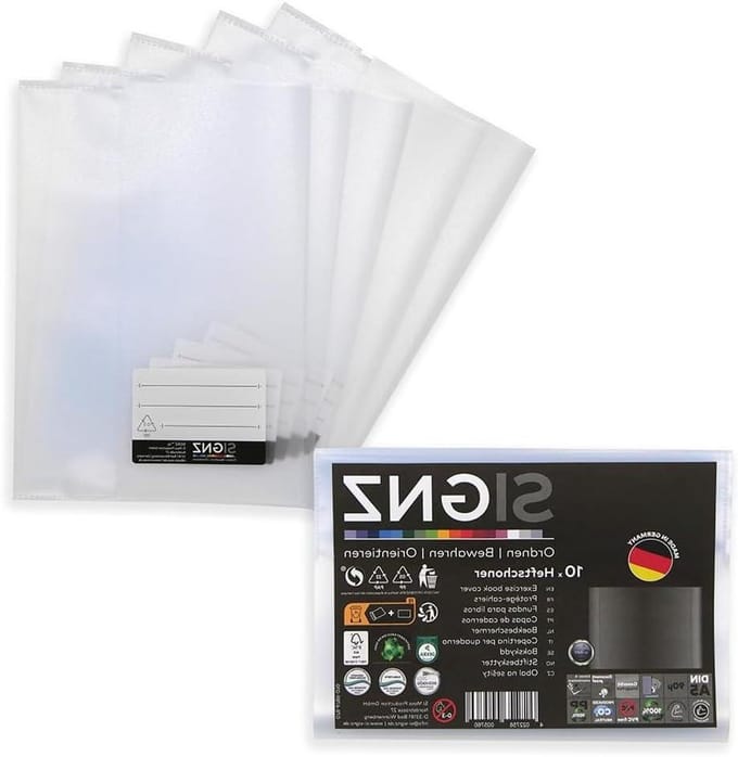 Bladbeschermers A5 - Maphoezen Documenten - Papier Beschermen - Sterk 90my Polypropyleen - 10 stuks - Transparant
