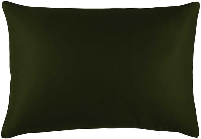 De Witte Lietaer Kussensloop Olivia Khaki - 50 x 70 cm - Groen - Katoen Satijn