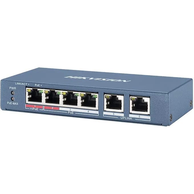 Hikvision SWITCH PoE DS-3E0106HP-E 6-PORTOWY Hikvisio