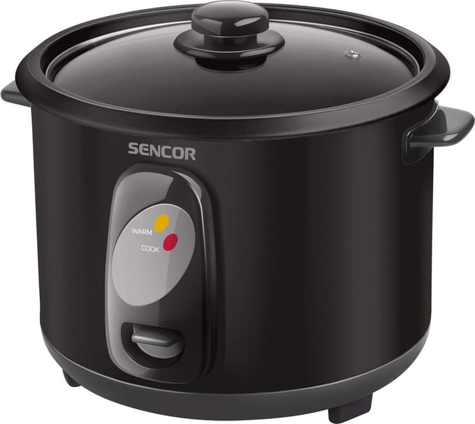 Cuiseur à riz électrique Sencor SRM 1001BK - 1 L - Inox - Cuisson vapeur - Arrêt automatique - Noir