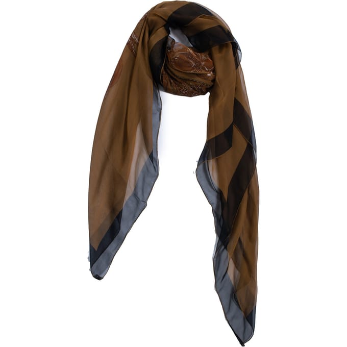 Hermes Rocaille zijden sjaal met schelpenprint