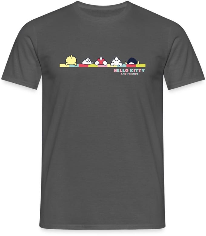 Hello Kitty En Vrienden Achterste T-Shirt Heren