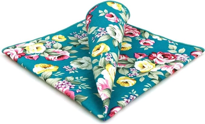 Zakdoek Heren - Pochette Manchet - Kostuum Combineren - Handgerolde Randen - 32x32 cm - Multicolor