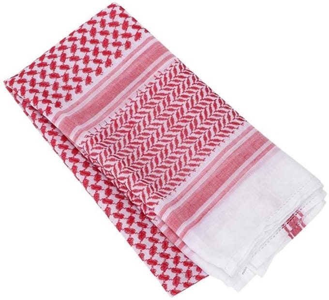 Arabische hoofddoek rode plaid mannelijk