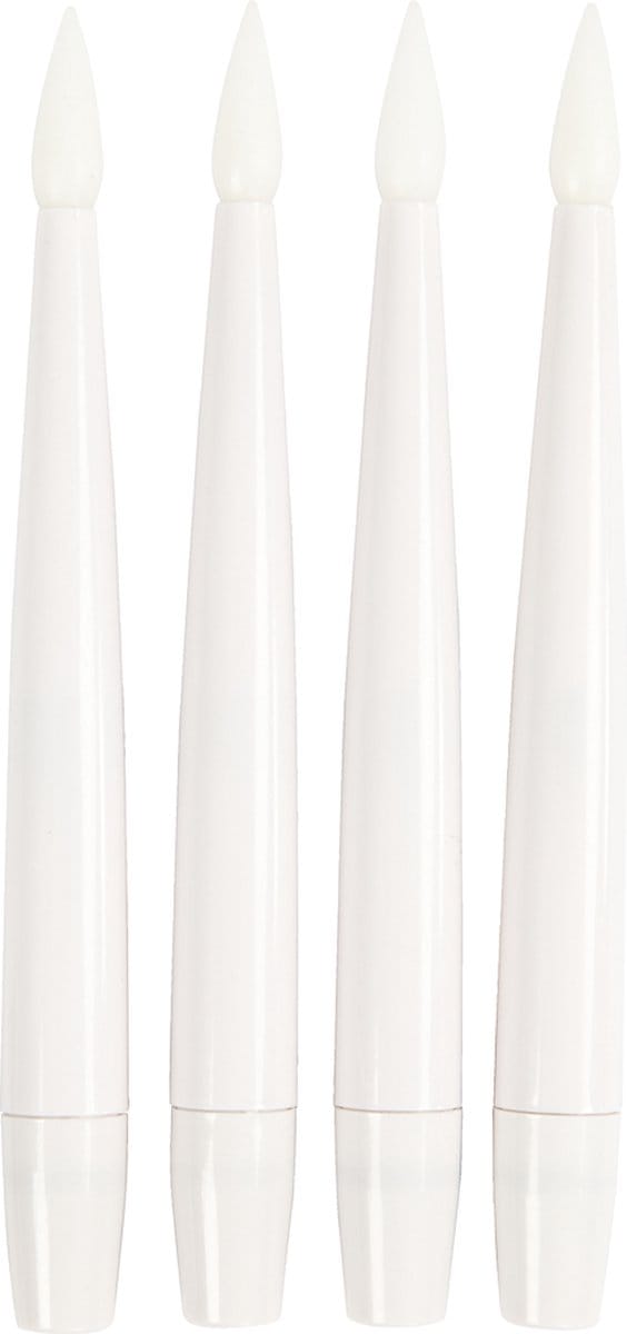 LED Kerstboomlampjes, H: 15,5 cm, d 14 mm, 4 stuk/ 1 doos