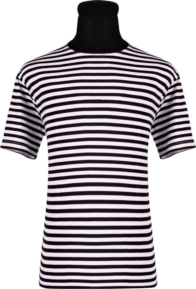 Gestreepte shirt korte mouw zwart-wit | Maat 4XL
