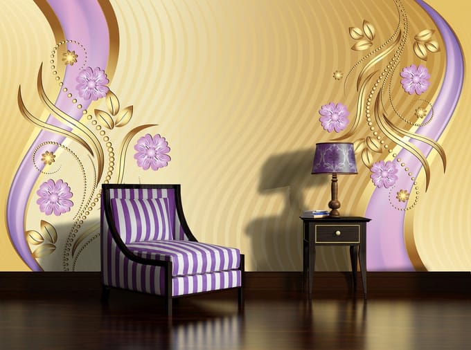 Flowers Abstract Photo Wallcovering