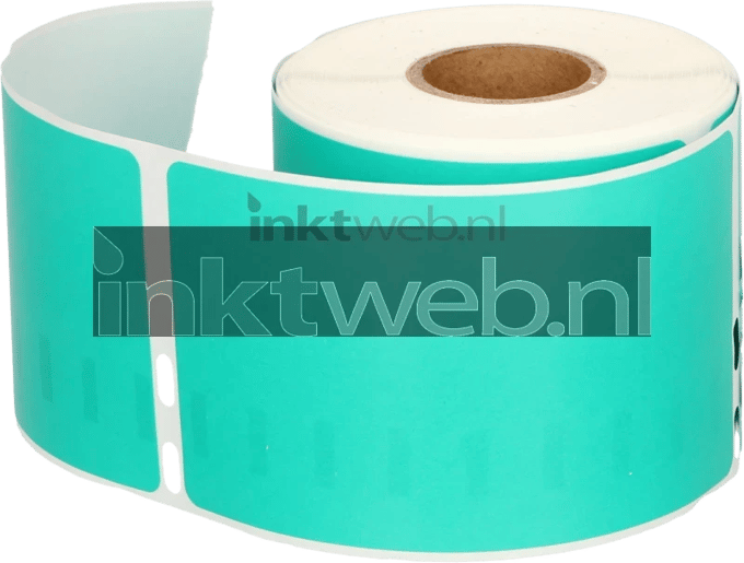 FLWR - Labels / Dymo 99014 Adreslabel groot / groen / Geschikt voor Dymo