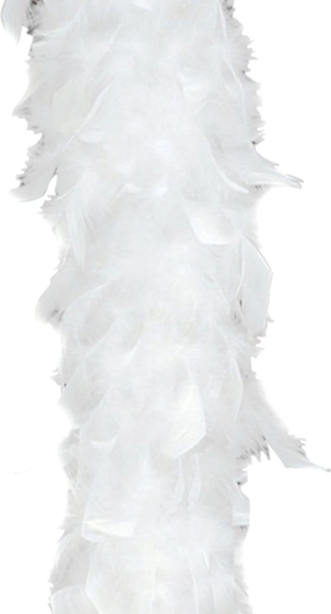 Faram Party Sierveren Boa - Carnaval verkleed accessoire - wit - 180 cm - 50 gram