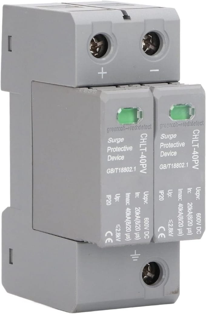 2P Overspanningsbeveiliging DC 600V voor Zonnepanelen en PV Systemen