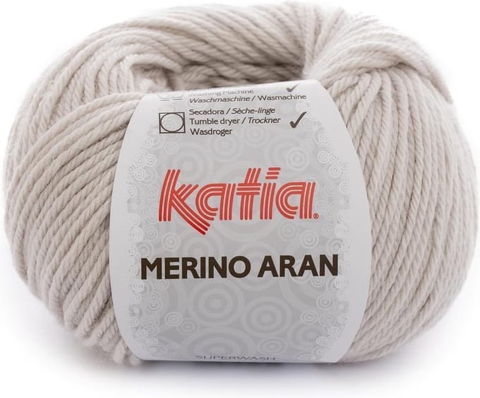 Katia Merino Aran - 11 zeer lichtbeige - Merinogaren