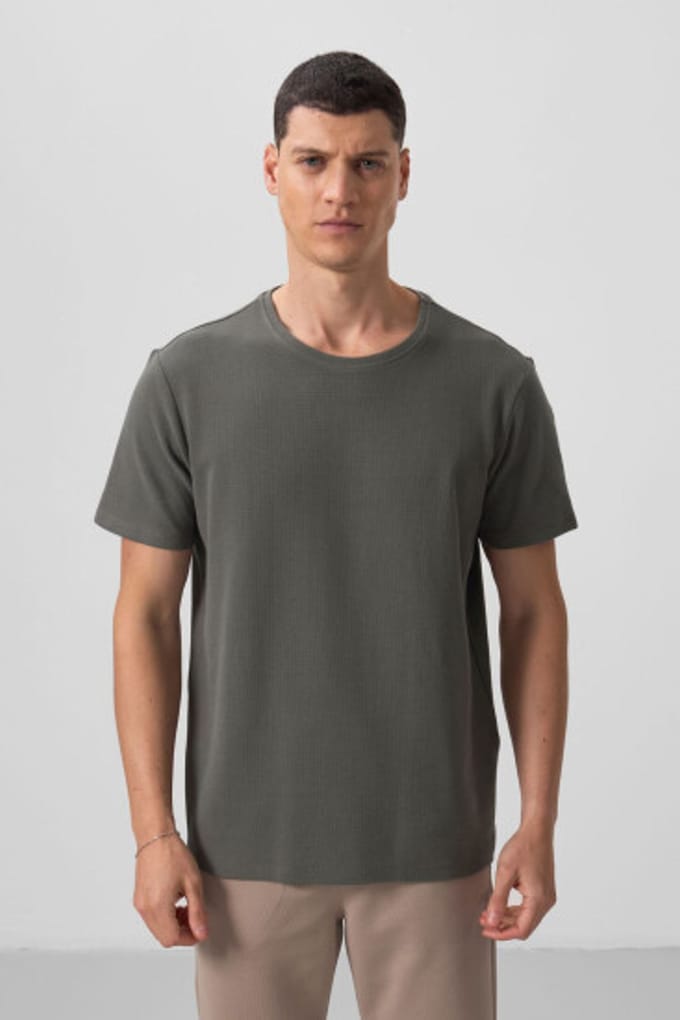 Heren Regular Fit Crew Neck T-shirt