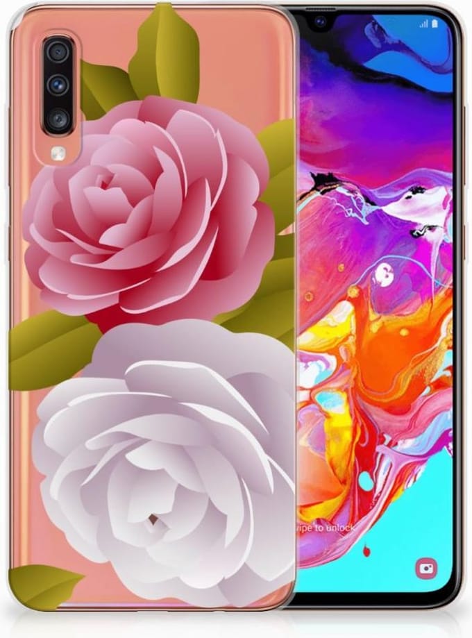 Samsung Galaxy A70 TPU Case Roses