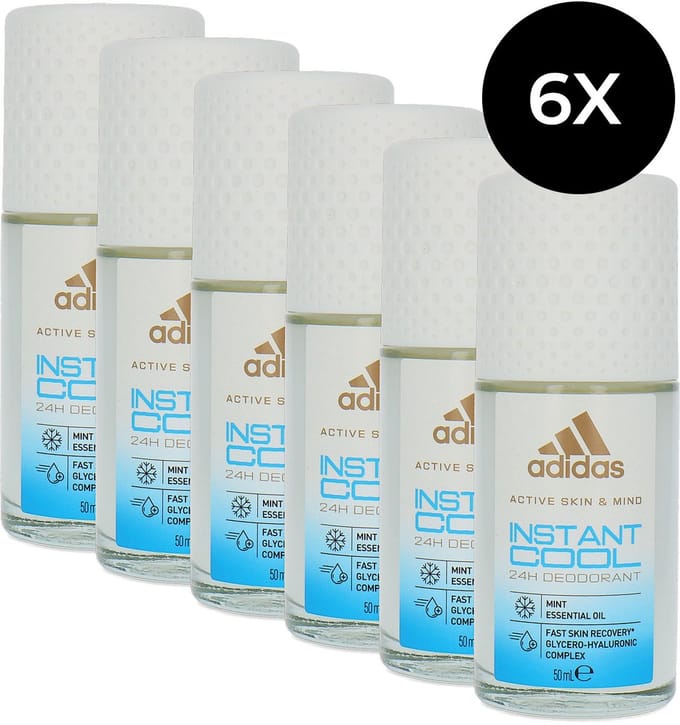 Adidas Instant Cool Deo Roller - 6 x 50 ml