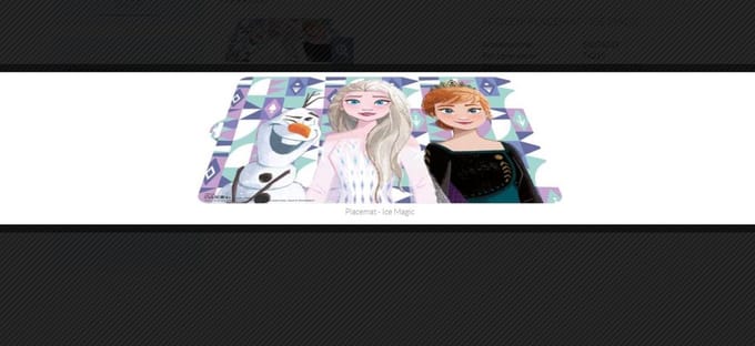 Placemat frozen, Placemat, Frozen, Frozen Ice Magic