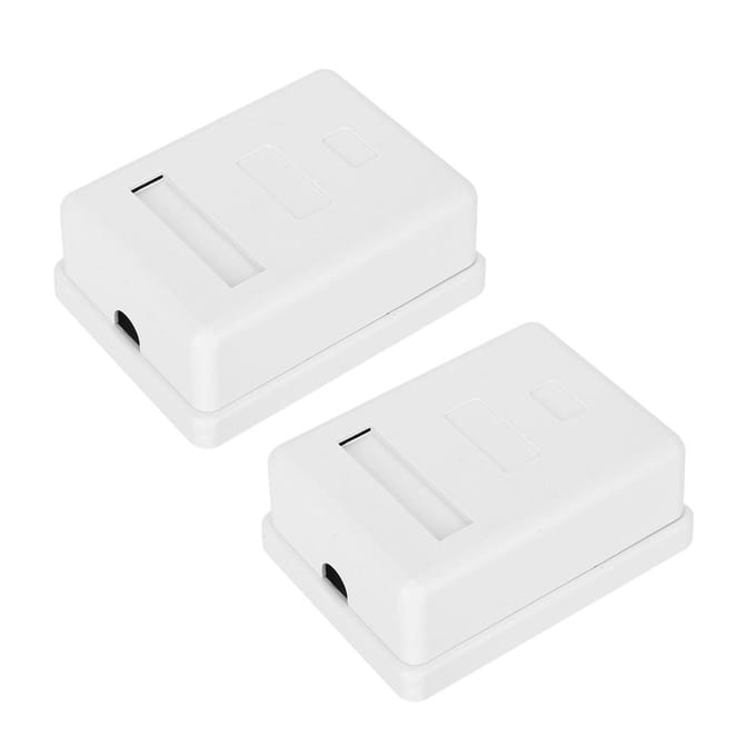 2 stuks RJ458P8C CAT6 Enkele Poort Netwerk Bedrading Opbouw Desktop Informatie Junction Box