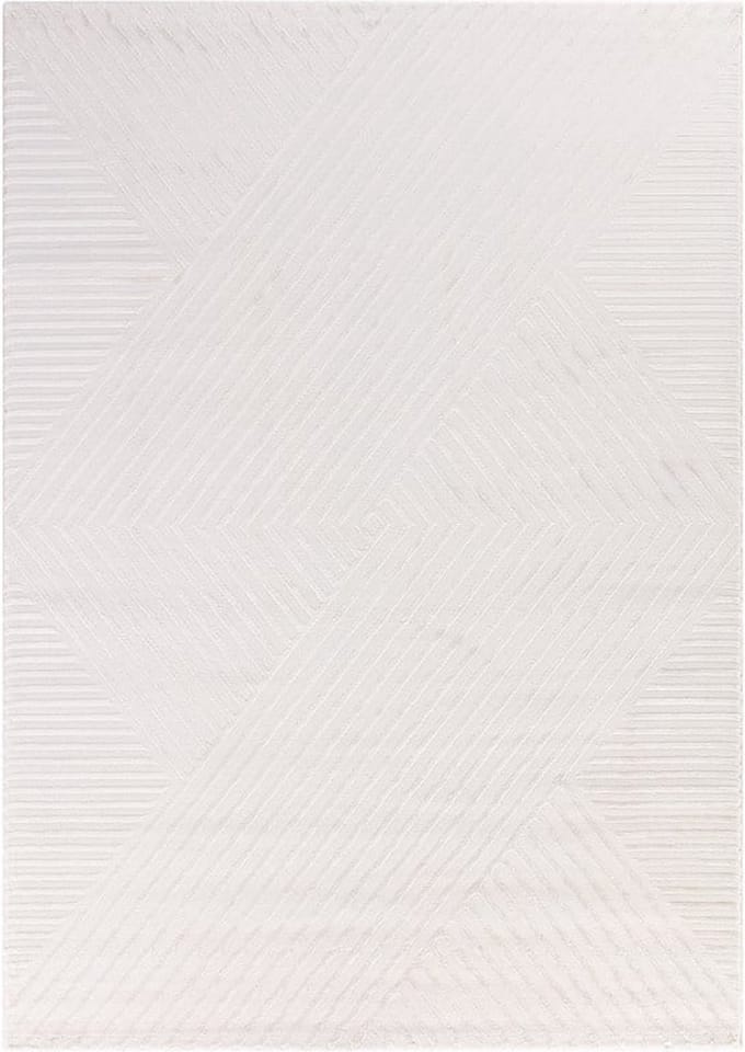 Flycarpets Cara Modern Japandi Intersecto Vloerkleed - Creme - 80x150 cm