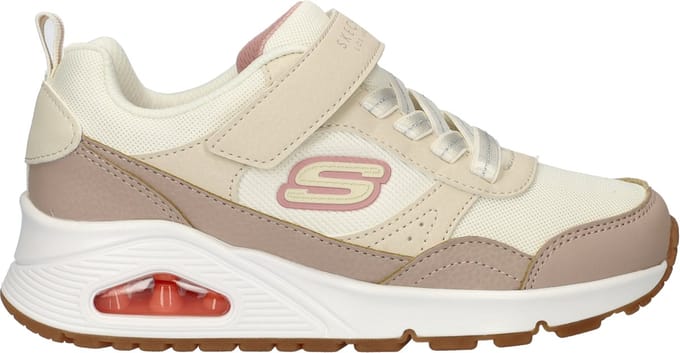 Skechers Uno Mesh Pop Sneakers - Meisjes - Beige