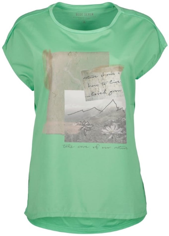 Blue Seven - Shirt 105866 groen print dames 46