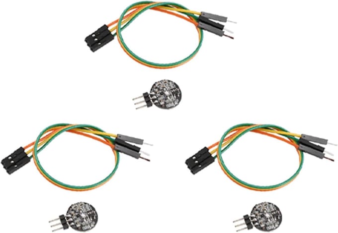 Hartslag Sensor - Pulssensor Module - Gezondheid Meten - Dubbele Pakket - 16mm Diameter - Zwart Rood