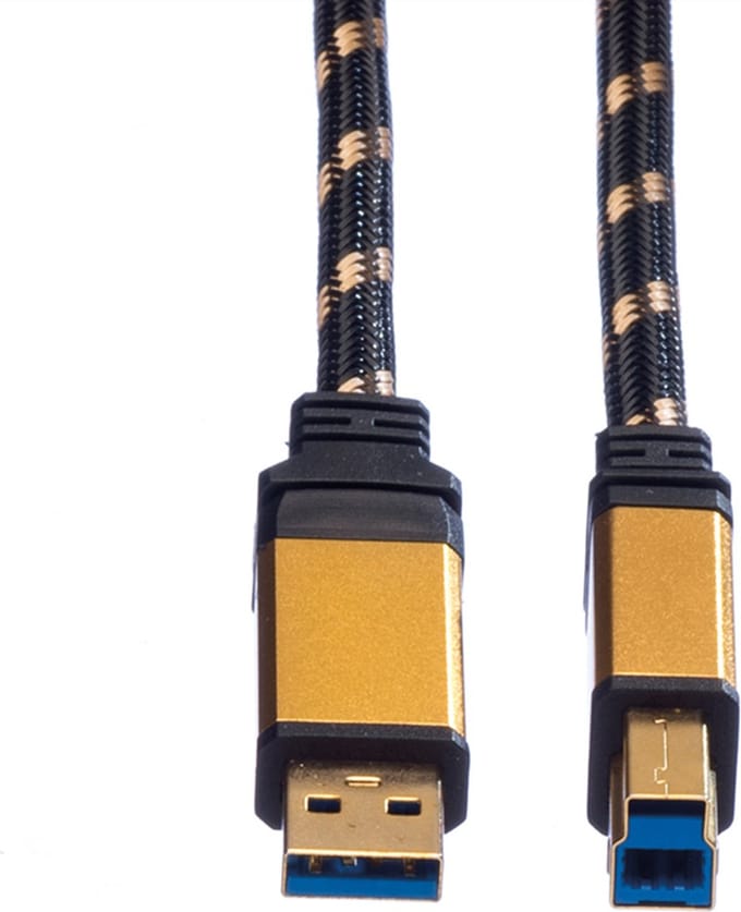 ROLINE GOLD USB 3.2 Gen 1 kabel, type A-B, 1,8 m