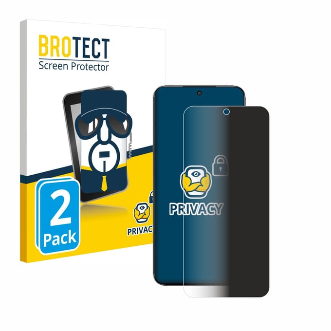 BROTECT - privacy screenprotector voor Xiaomi 15 - Folie Beschermfolie Blauwlichtfilter 2 Stuks