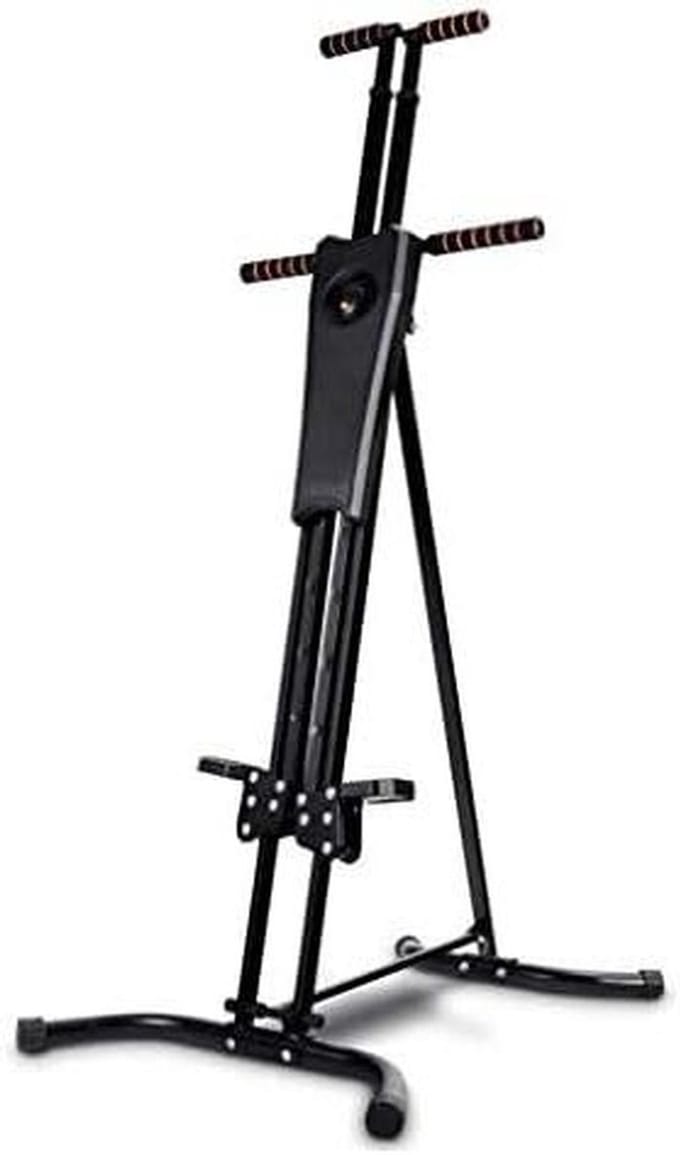 Verticale Klimmachine - Stepper Machine - Full Body Workout - Opvouwbaar Design - Tot 300kg - Zwart