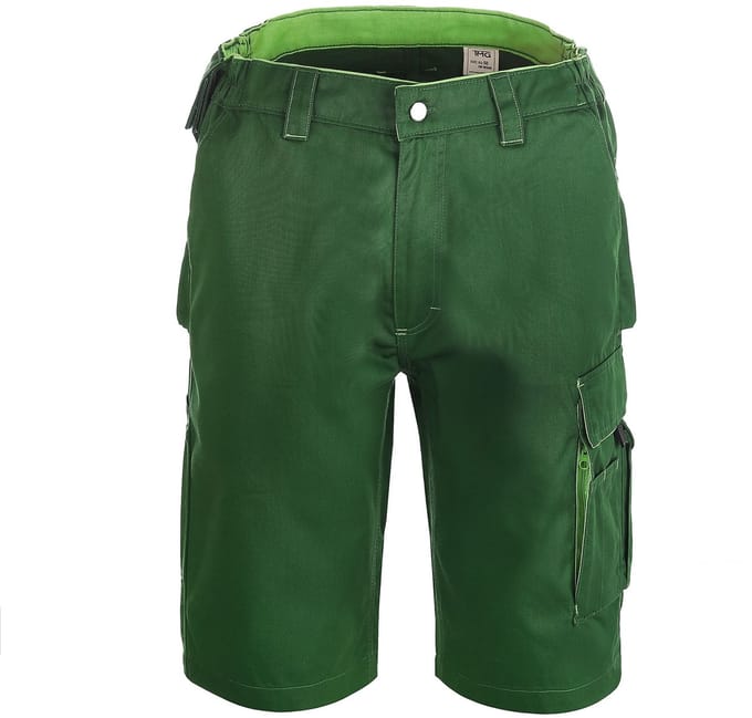 TMG FINESSE WORK Korte Werkbroek HEREN Werkshort Groen - Ripstop - Stretch - Ademend
