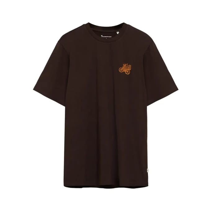 Geborduurde biologische katoen T-shirt KnowledgeCotton Apparel
