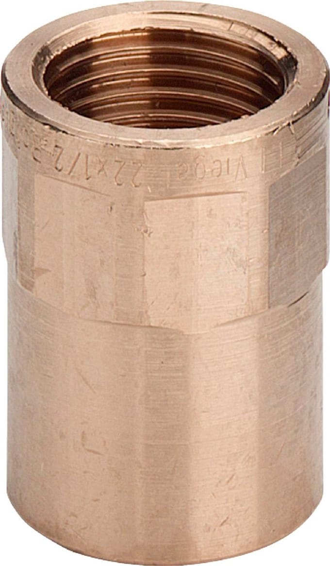 Viega Overgangsstuk, d 18mm, Rp 1/2 roodkoper Model 94270G, 100940