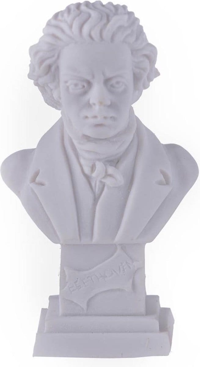 Music Gifts - Albast borstbeeld Ludwig van Beethoven - 7 cm