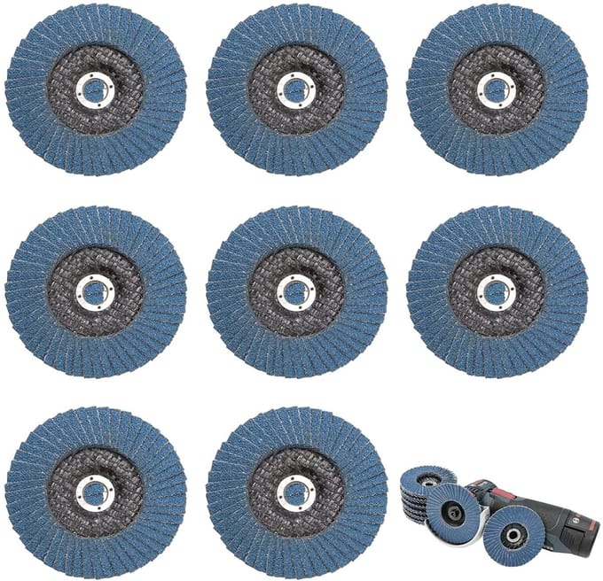 Slijpschijven Set - Schuurwielen - Metaal Steen Hout - Efficiënte Schuurmengset - 76 mm x 10 mm - Blauw