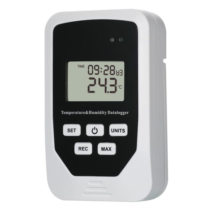 Mini USB Vochtigheid Temperatuur Datalogger RH TEMP Datalogger Recorder Humiture Recording Meter met blauw