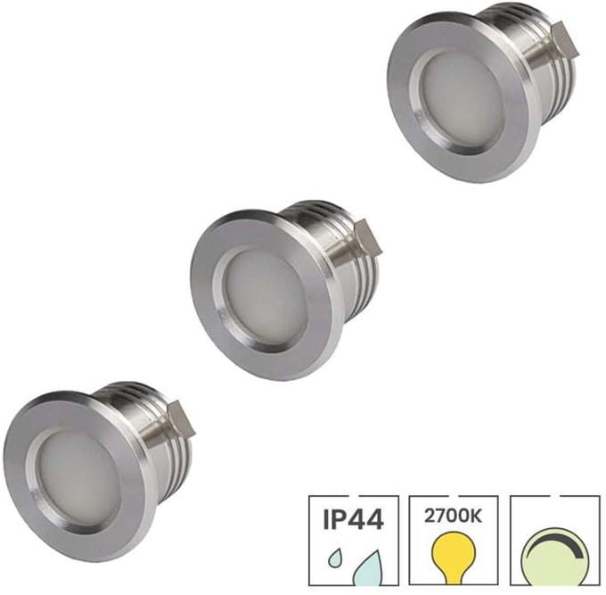 Lybardo - Inbouwspots extra klein 3-pack - 3W - Dimbaar - Warmwit Licht - Zaagmaat 28mm