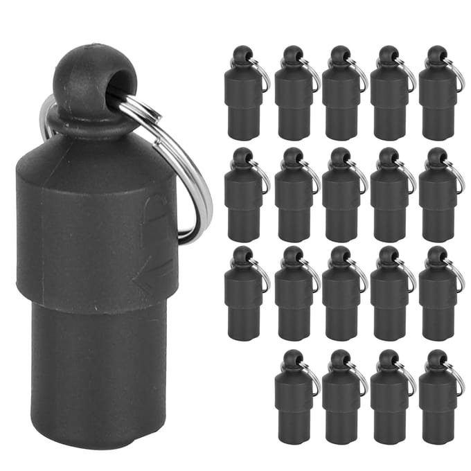 Étiquette anti-perte pour animaux de compagnie, 20 pièces, identification de chien et de chat, nom, adresse, baril de stockage, collier tubulaire, pendentif Black black