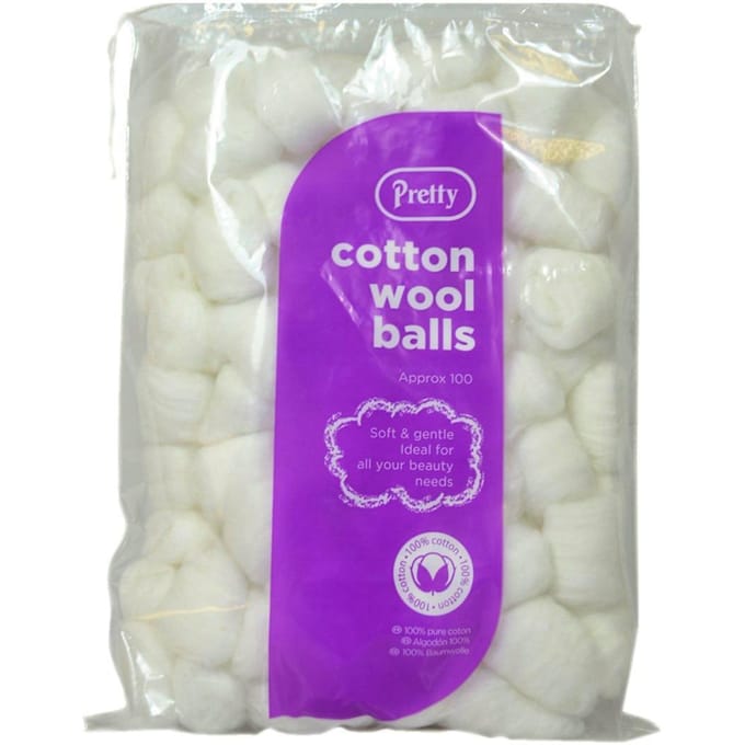 Pretty Witte Wattenballen 100 st