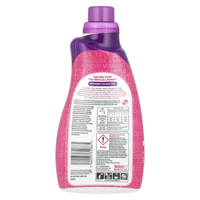 The Pink Stuff - Intensieve Kleurwasmiddel - 30 Beurten - 960ml - Milieuvriendelijk